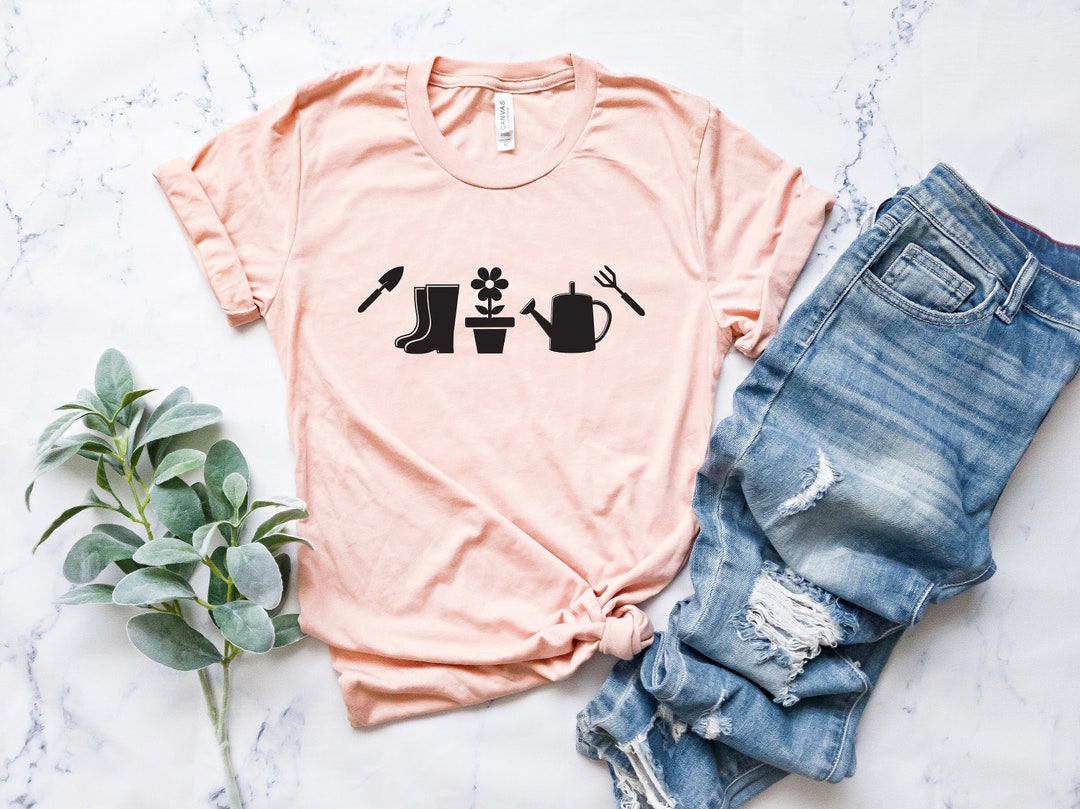 Botanical Garden Tools Vintage Plant Lover Graphic T-Shirt