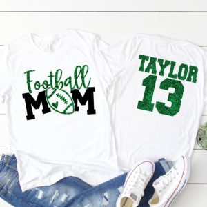 Game Day Glitter Football Mom Spirit Graphic T-Shirt