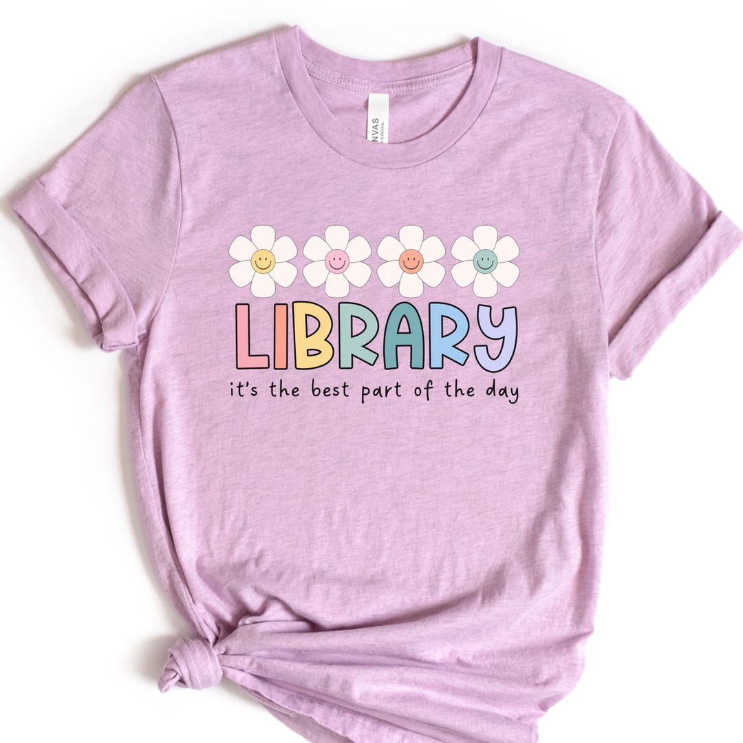 Library Day Book Lover School Librarian Graphic T-Shirt