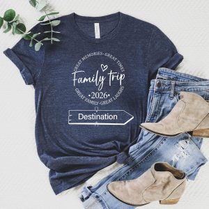 Matching Family Trip 2026 Vacation Memory Graphic T-Shirt