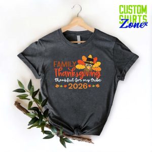 Family Thanksgiving 2026 Matching Turkey Day Graphic T-Shirt