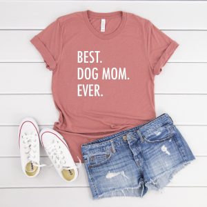 Best Dog Mom Ever Triblend Mama Fur Gift Graphic T-Shirt