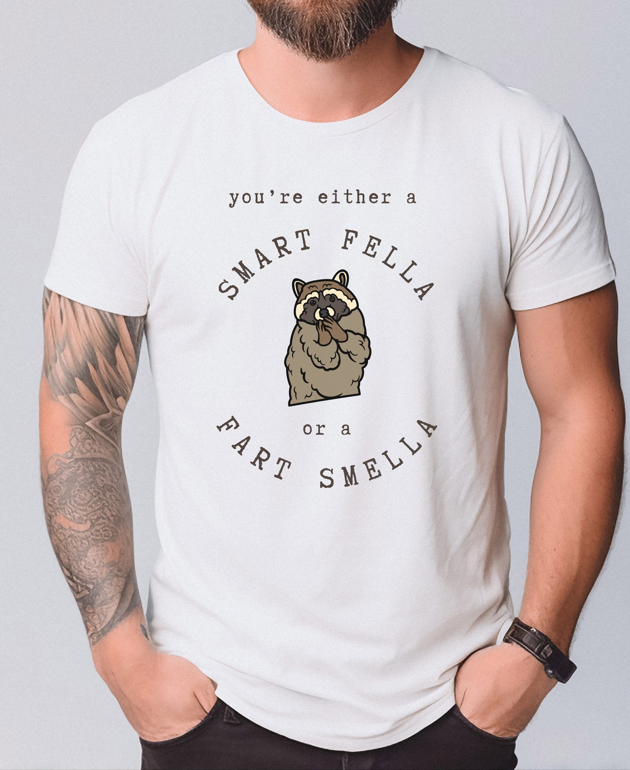 Mens Funny Raccoon Graphic Graphic T-Shirt