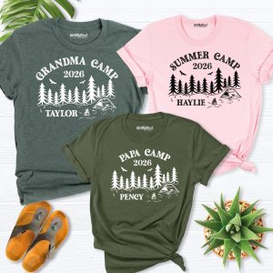 Custom Camp 2026 Summer Camping Grandma Graphic T-Shirt