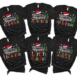 Christmas Teacher Funny Custom Matching Group Graphic T-Shirt