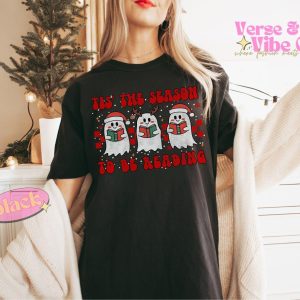 Christmas Bookish All Booked For Ghost Gift Graphic T-Shirt