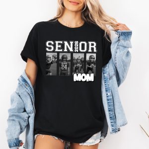 Custom 2026 Senior Football Mom Personalized Graphic T-Shirt