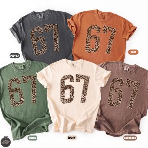 67 Meme Six Seven Varsity Font Funny Tiktok Graphic T-Shirt