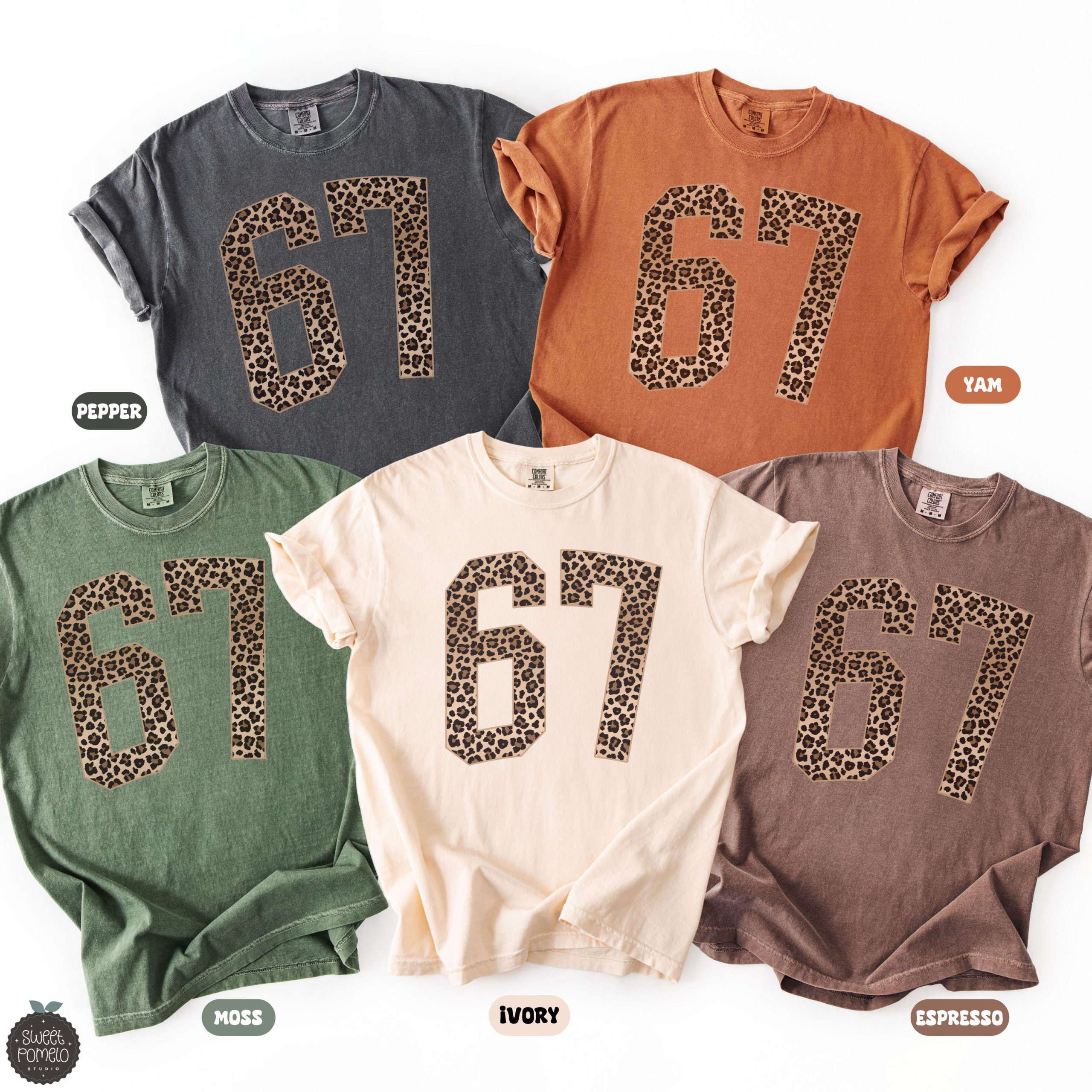 67 Meme Six Seven Varsity Font Funny Tiktok Graphic T-Shirt