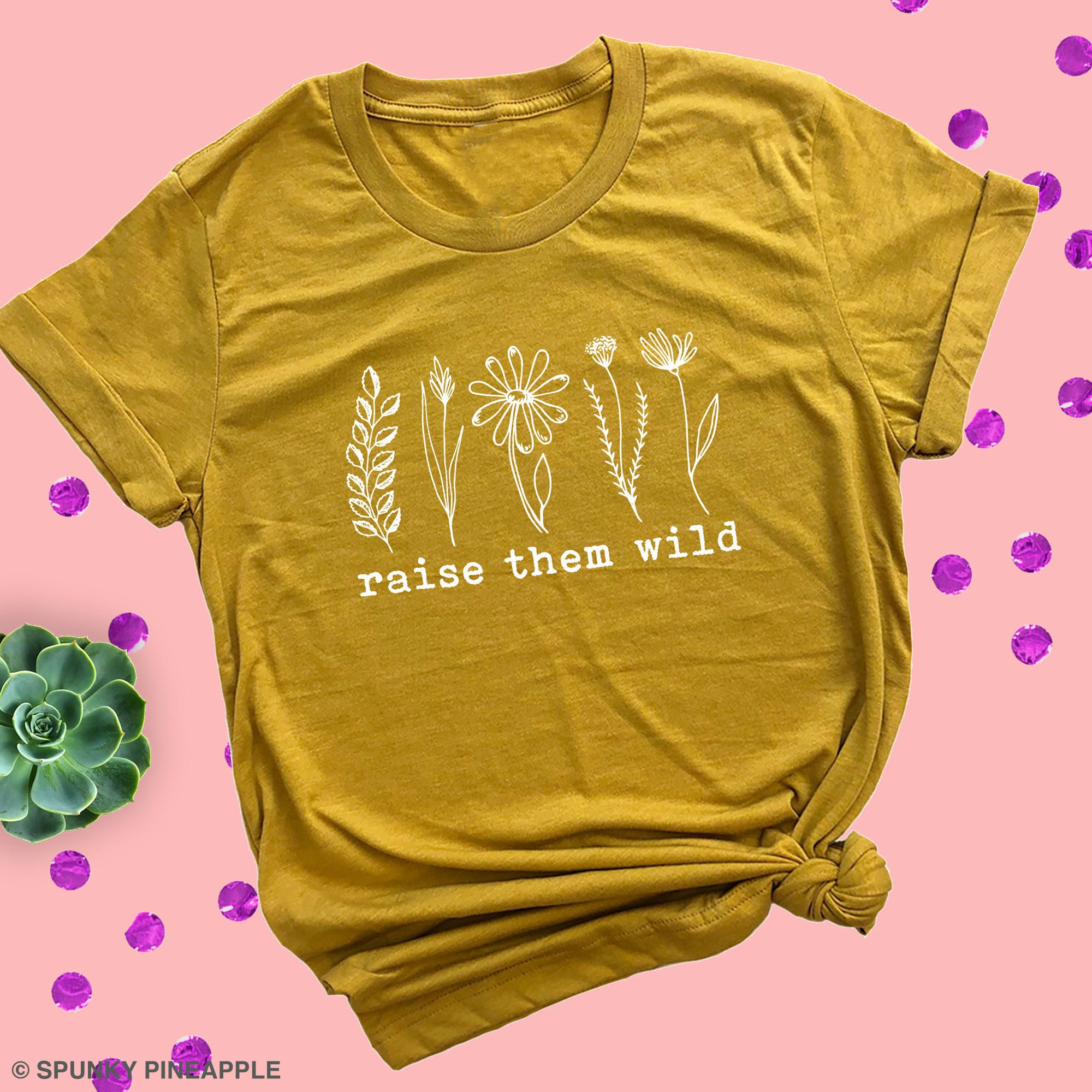 Raise Them Wild Flowers Mom Wildflowers Graphic T-Shirt