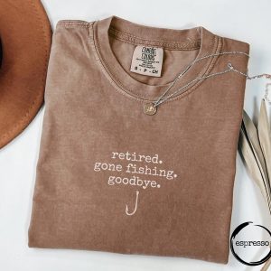 Retired Gone Fishing Retirement Gift Funny Graphic T-Shirt