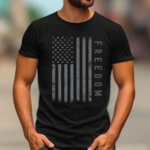 Men'S American Flag Freedom Patriotic Graphic T-Shirt