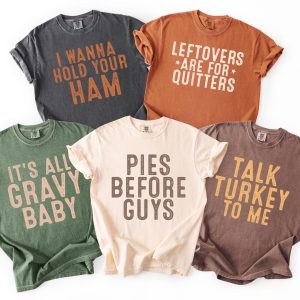 Thanksgiving Funny Family Retro Fall Turkey Graphic T-Shirt