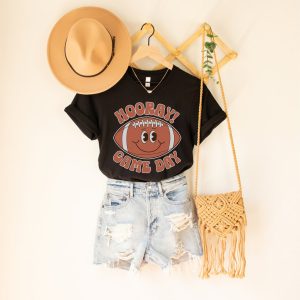 Hooray Game Day Football Tailgates Retro Mama Graphic T-Shirt