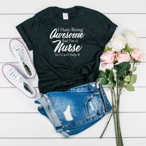 Awesome Nurse Funny Proud Rn Love Gift Mom Graphic T-Shirt