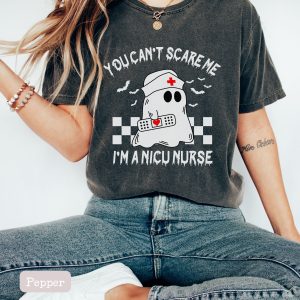 Halloween Nurse Nicu Spooky Nursing Student Graphic T-Shirt