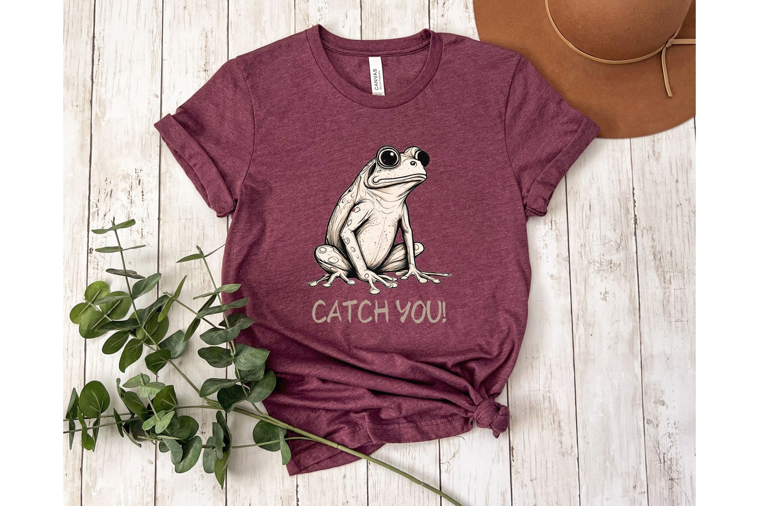 Funny Frog Retro Catch You Lover Gift Meme Graphic T-Shirt