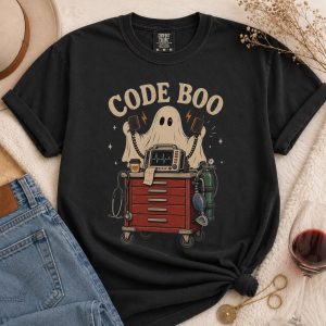 Funny Halloween Nurse Code Boo Respiratory Rt Graphic T-Shirt