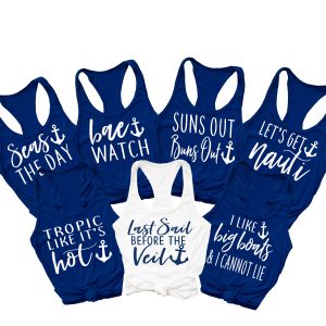 Nautical Bachelorette Party Cruise Boat Lake Graphic T-Shirt
