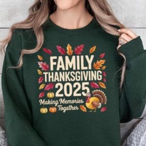 Thanksgiving Family 2026 Fall Pumpkin Turkey Graphic T-Shirt