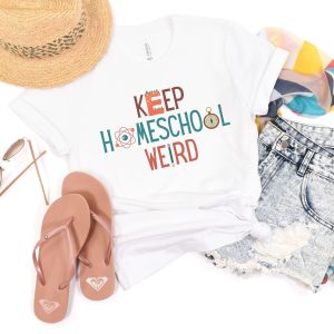 Keep Homeschool Weird Mom Funny Classical Graphic T-Shirt