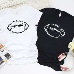 Football Game Day Mom Dad Women Season Crew Graphic T-Shirt