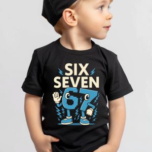 67 Meme Six Seven Funny Retro Pixel Cartoon Graphic T-Shirt