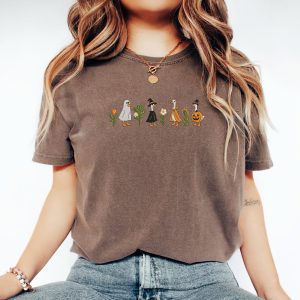Halloween Goose Embroidered Fall Duck Costume Graphic T-Shirt