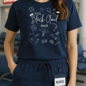 Official Black Cloud Nurse Funny Er Humor Graphic T-Shirt