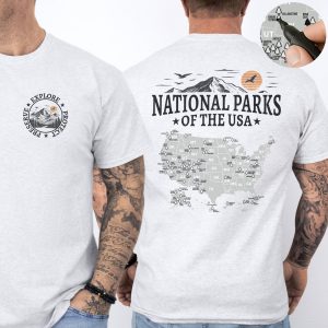 National Parks Checklist Usa Park Tracker Graphic T-Shirt