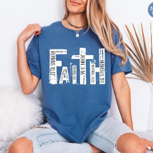 Christian Faith Bible Verse Religious Retro Graphic T-Shirt