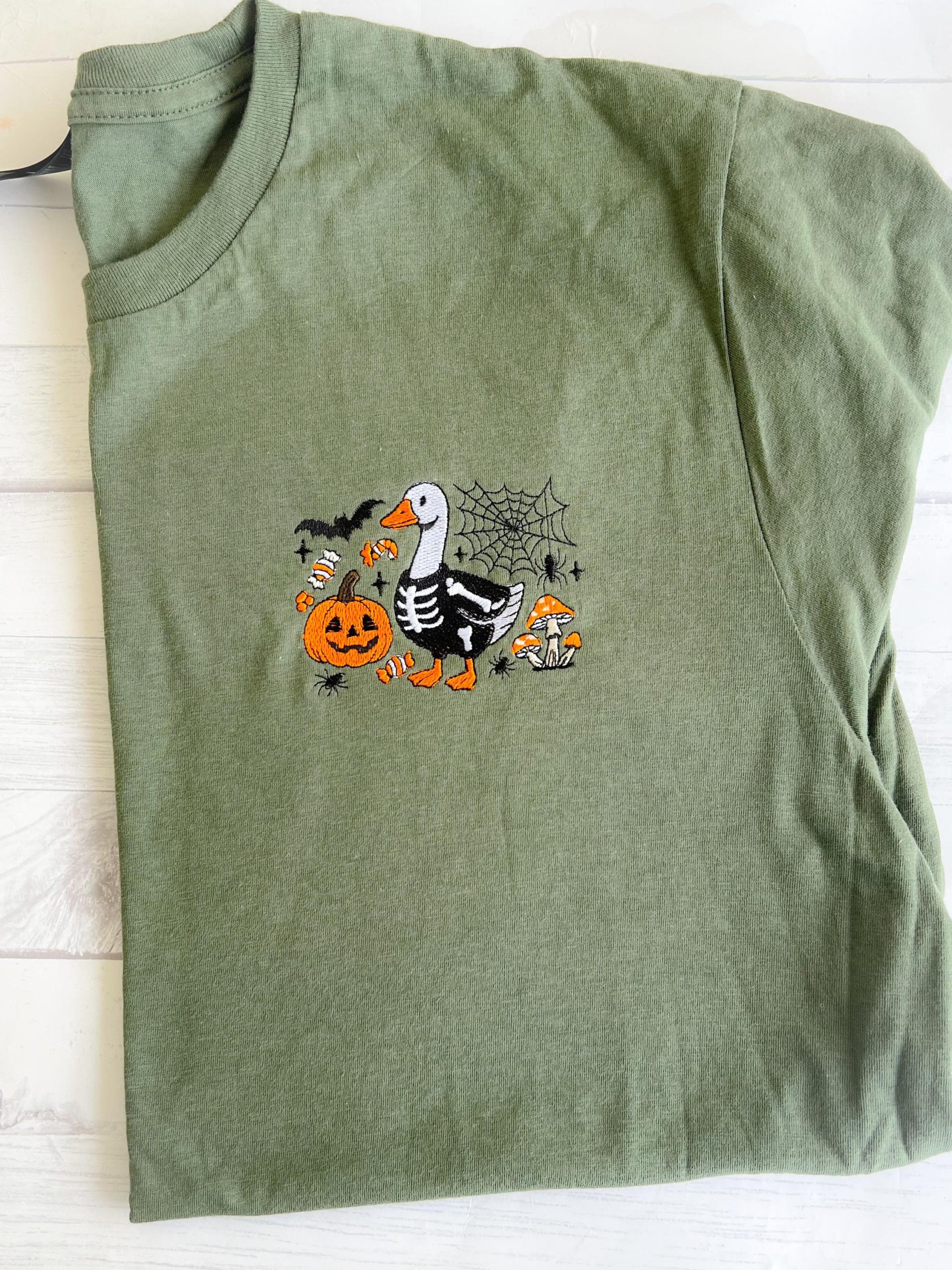 Halloween Goose Witch Graphic T-Shirt