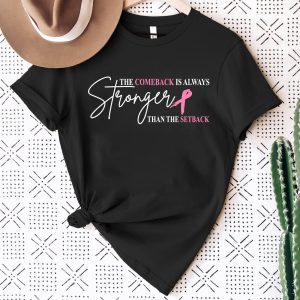 Pink Breast Cancer Women The Comeback Graphic T-Shirt