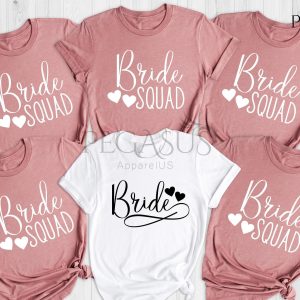 Bride Squad Bridal Gift Wedding Wife Graphic T-Shirt