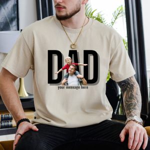 Custom Dad Photo Funny Gift Father'S Day Graphic T-Shirt
