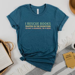 Book Lover Gift For Bookworms I Rescue Books Graphic T-Shirt
