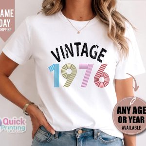 50Th Birthday 1976 Soft Cotton Graphic T-Shirt