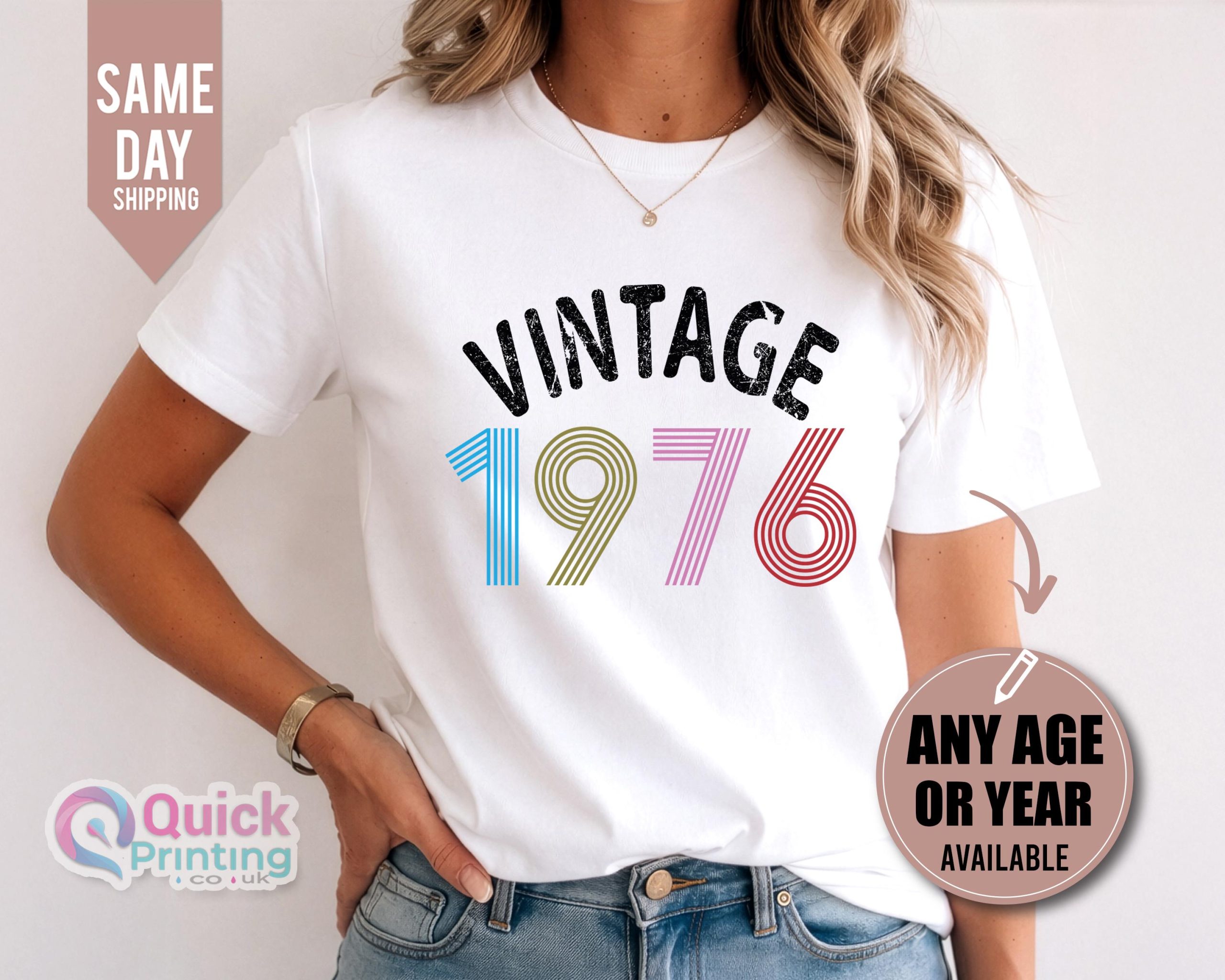 50Th Birthday 1976 Soft Cotton Graphic T-Shirt