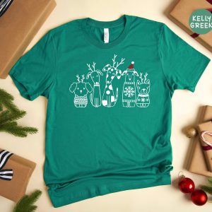 Christmas Dog Reindeer Puppies Lover Cute Graphic T-Shirt