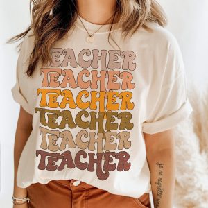 Retro Teacher Boho Oversized Gifts Graphic T-Shirt