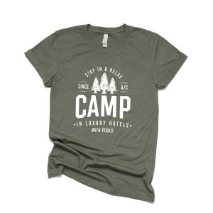 Camp In Hotels Camping Funny Gift Camper Graphic T-Shirt