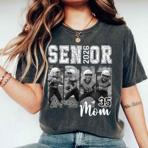 Senior Football Mama Game Day Spirit Graphic T-Shirt