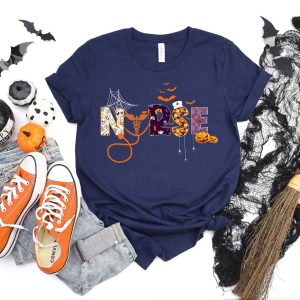 Spooky Nurse Life Halloween Hospital Crew Graphic T-Shirt