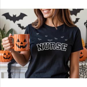 Spooky Nursing School Survivor Halloween Graphic T-Shirt